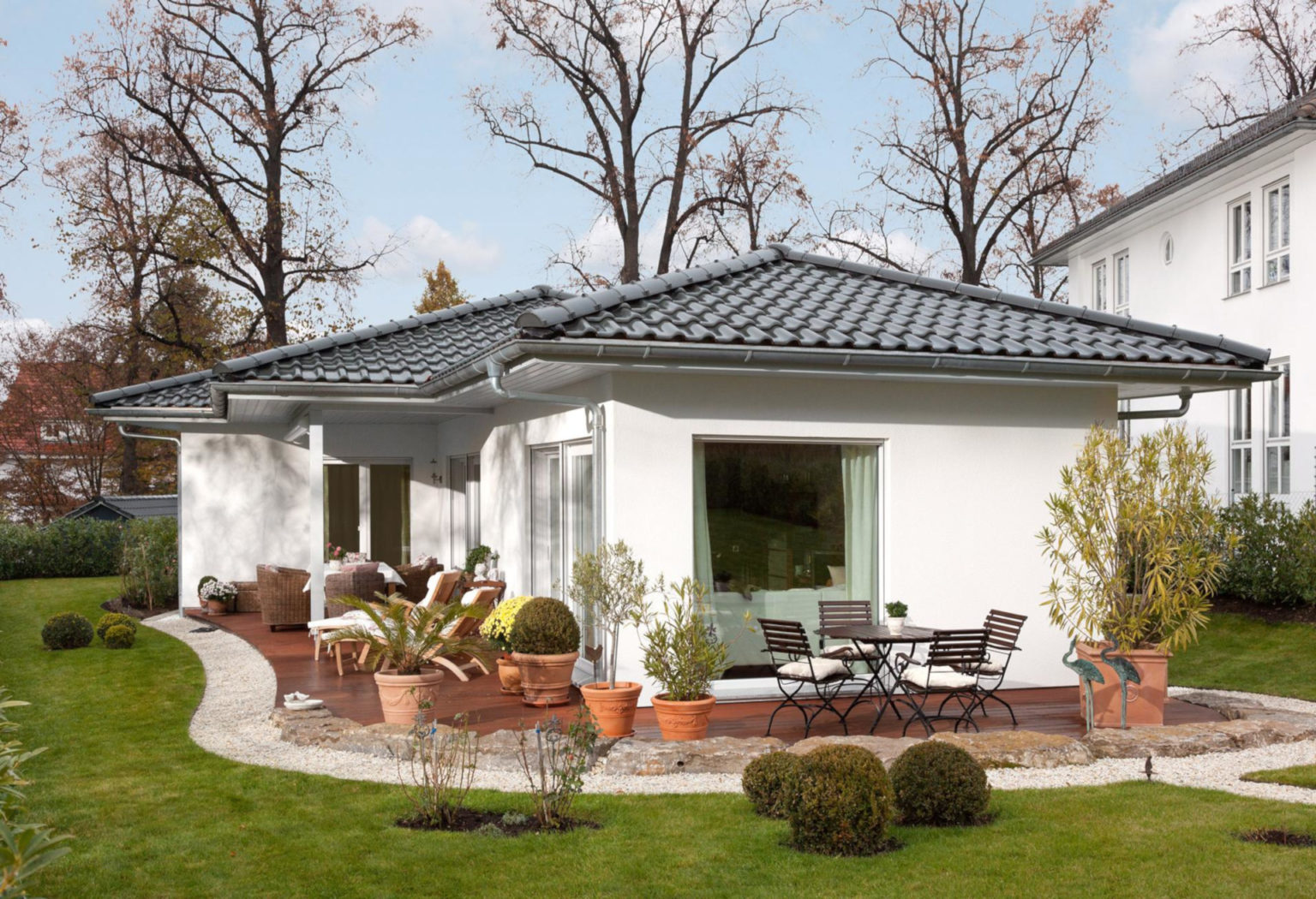 bungalow u form mit pool