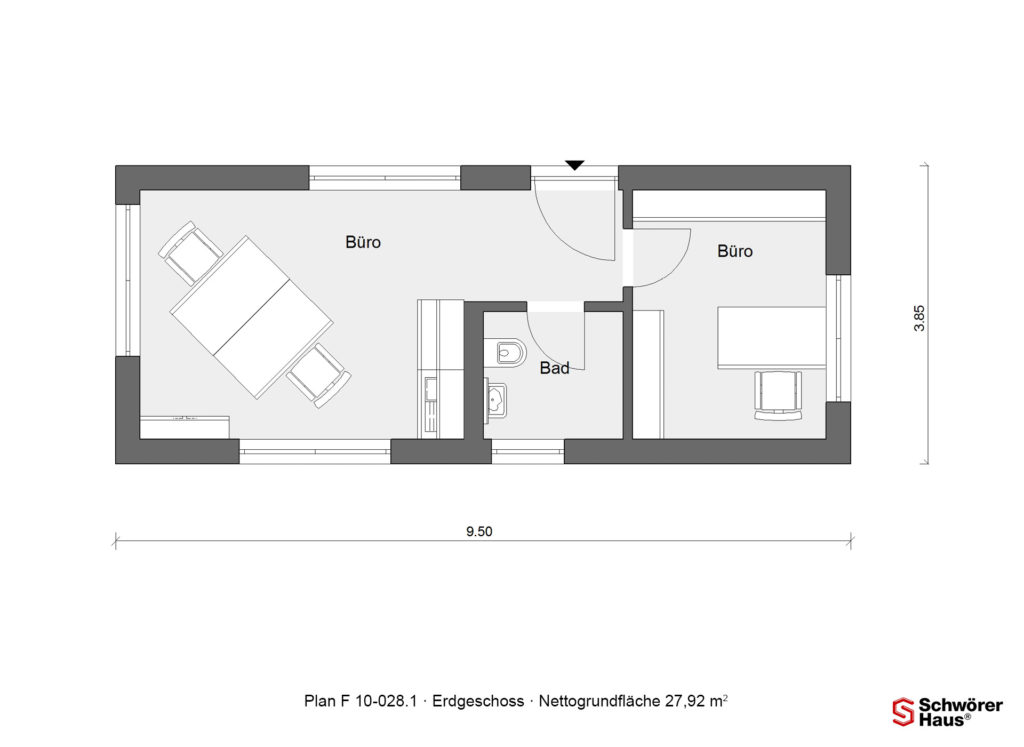 eigenständiges Büro FlyingSpace Grundriss
