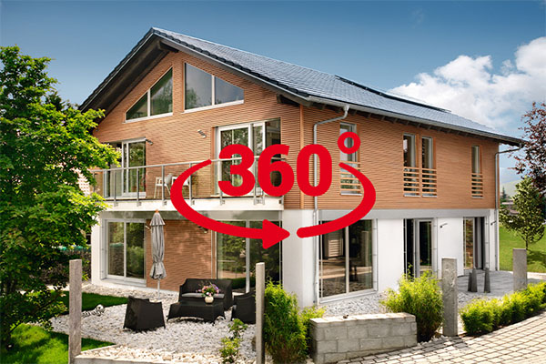 360 Grad Button Musterhaus Fellbach bei Stuttgart