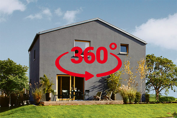 360 Grad Button Musterhaus in Mannheim