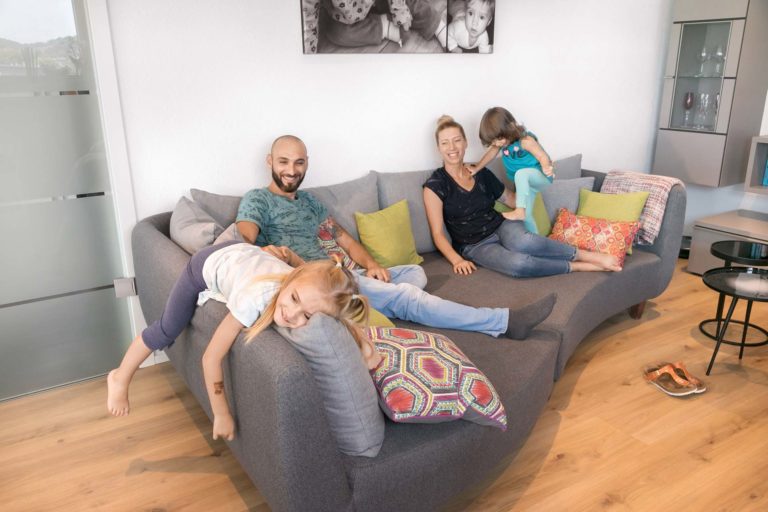 Bauherren-Familie