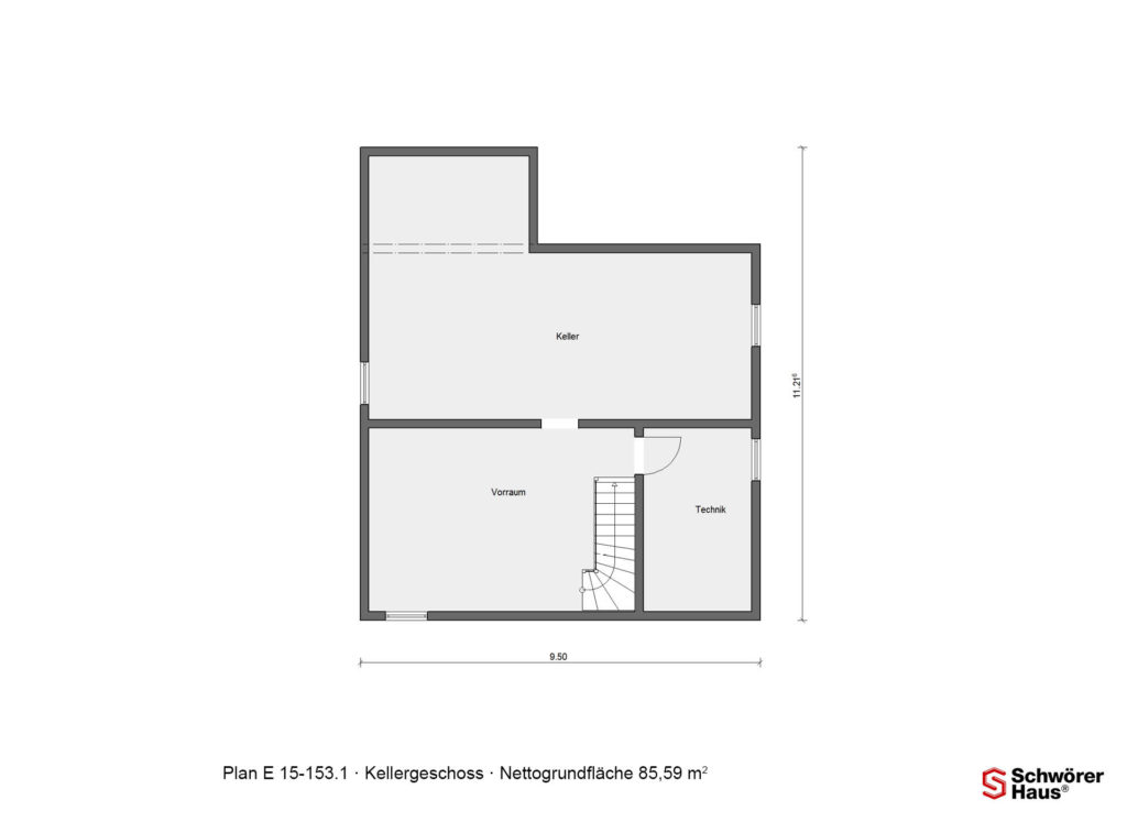 Sonneninselhaus Grundriss Kellergeschoss