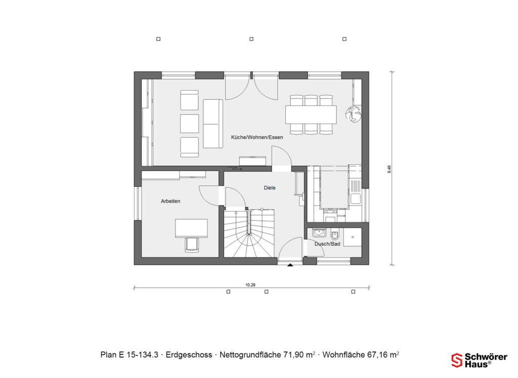 Einfamilienhaus Grundriss Erdgeschoss