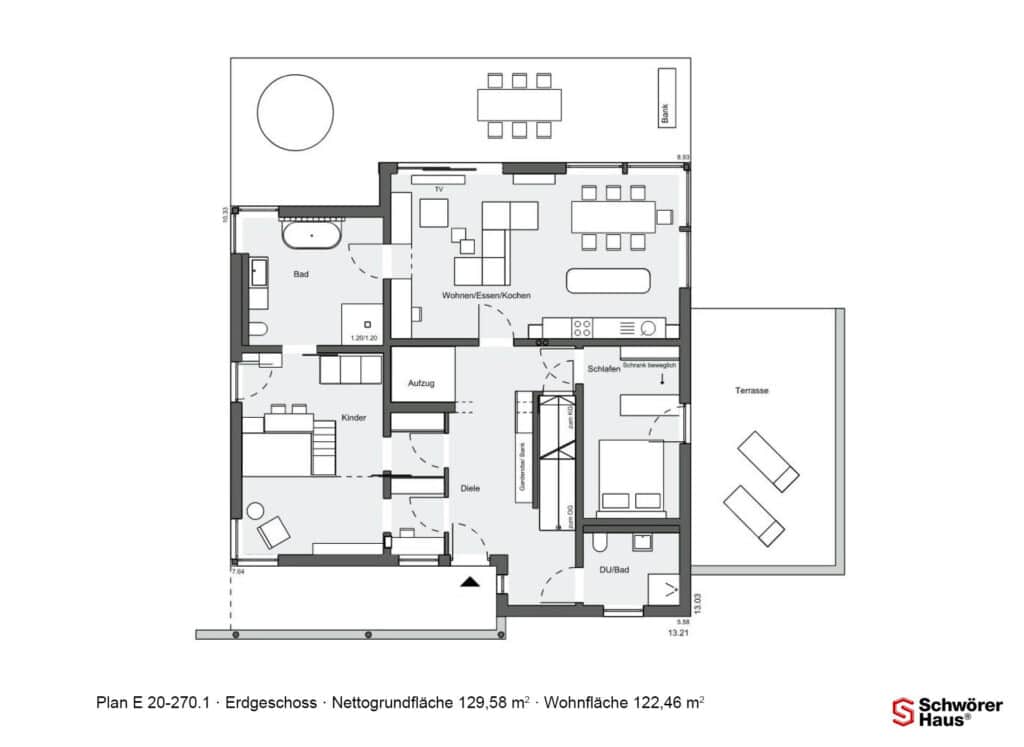Galileo-Haus der Zukunft: Grundriss Erdgeschoss
