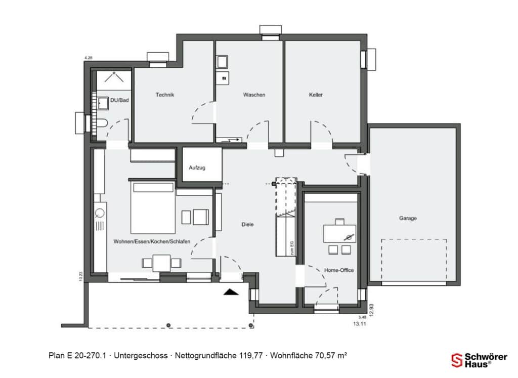 Galileo-Haus der Zukunft: Grundriss Untergeschoss