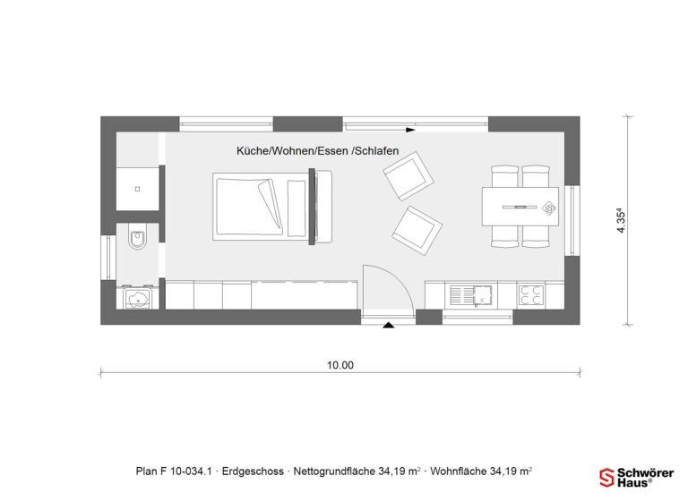 Tiny House mit 30 qm Wohnfläche auf dem Dach SchwörerHaus Tiny House mit 30 qm Wohnfläche auf dem Dach SchwörerHaus