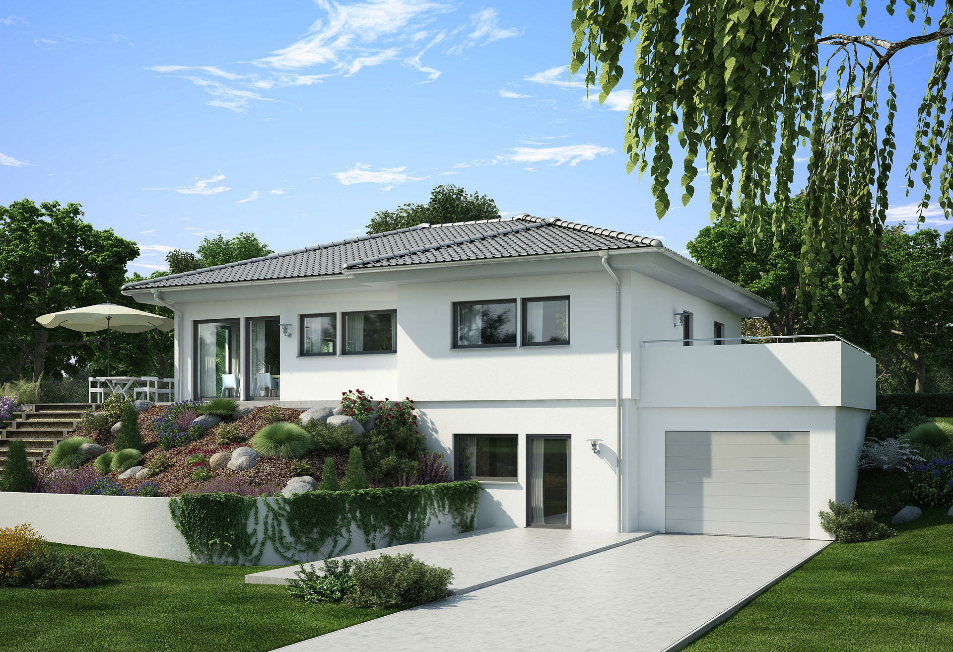 Haus-mit-Walmdach