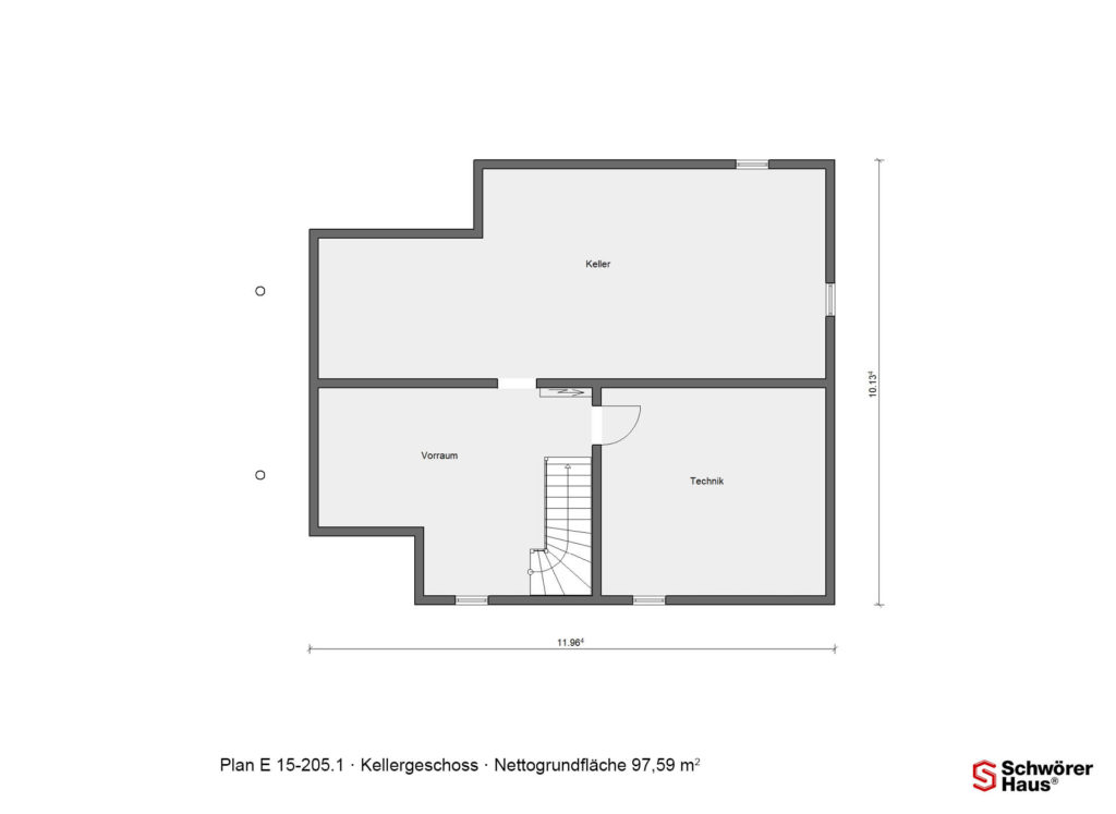 Haus mit Wintergarten Grundriss Kellergeschoss