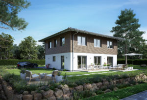 Holzverschalung-Haus Stadtvilla