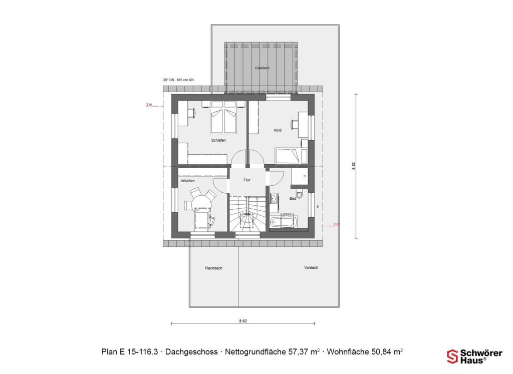 Schwörer-Musterhaus Ulm Dachgeschoss