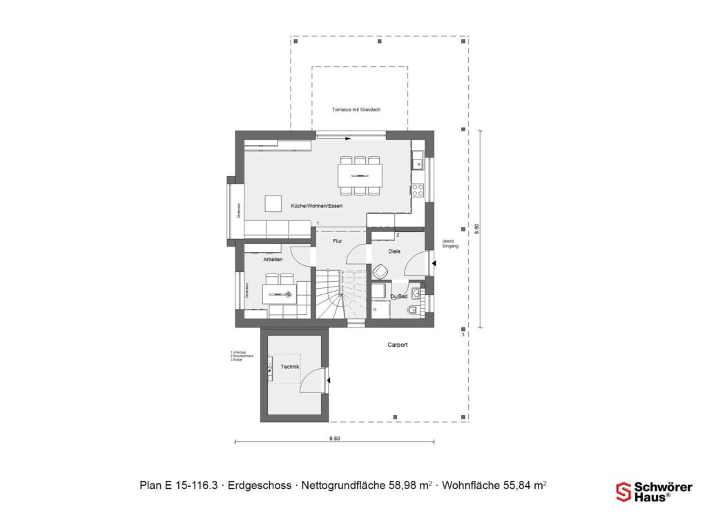 Schwörer-Musterhaus Ulm Erdgeschoss
