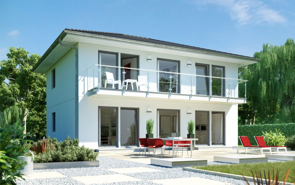 Stadtvilla mit großem Balkon