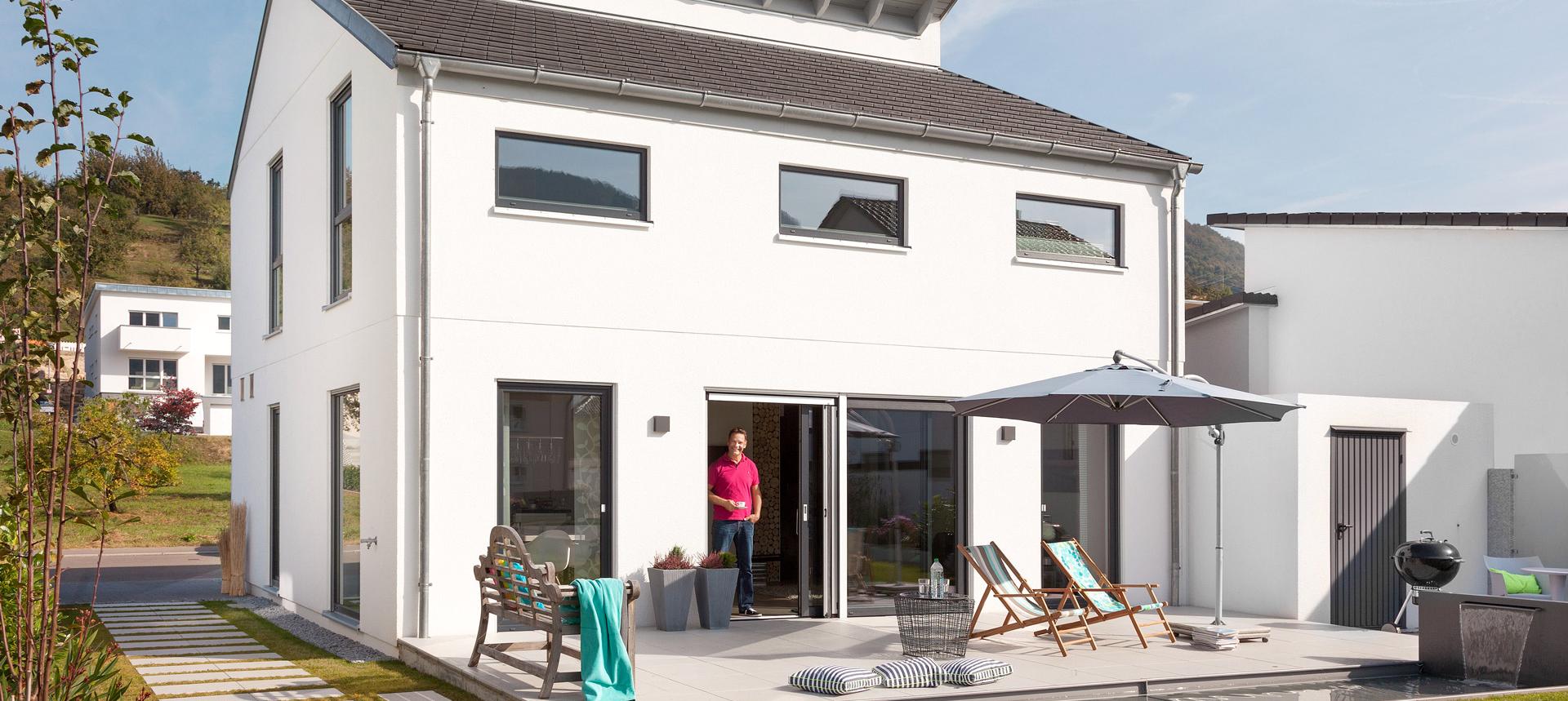 Einfamilienhaus mit versetztem Pultdach