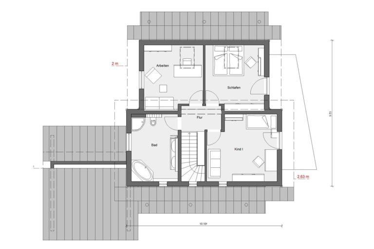 Young Family Home 1 Grundriss Dachgeschoss
