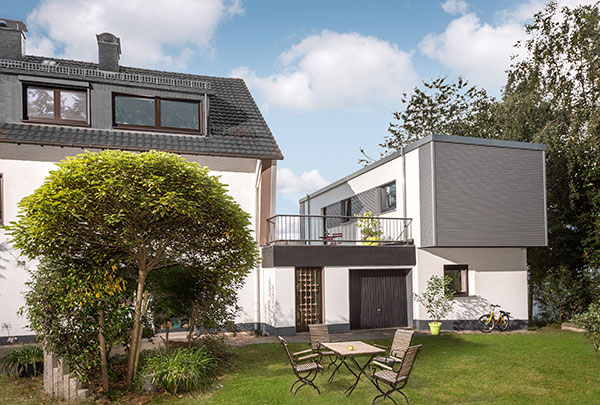 Modul Haus Nachverdichtung FlyingSpace auf Dach
