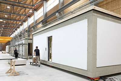 Modulares Haus Produktion FlyingSpace