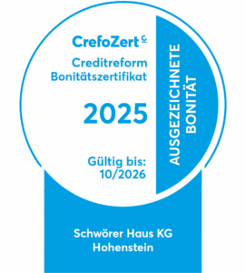 CrefoZert-Auszeichnung 2025 für SchwörerHaus