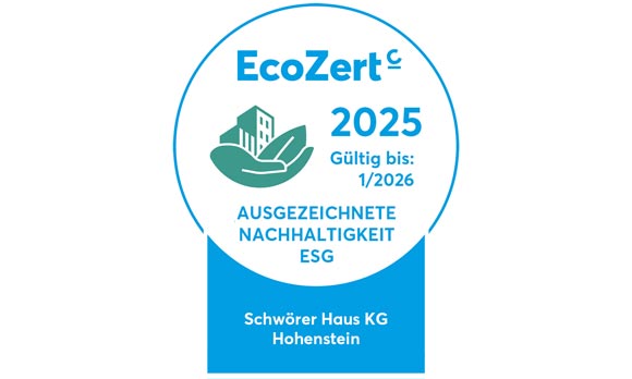 EcoZert-Siegel 2025 von SchwörerHaus