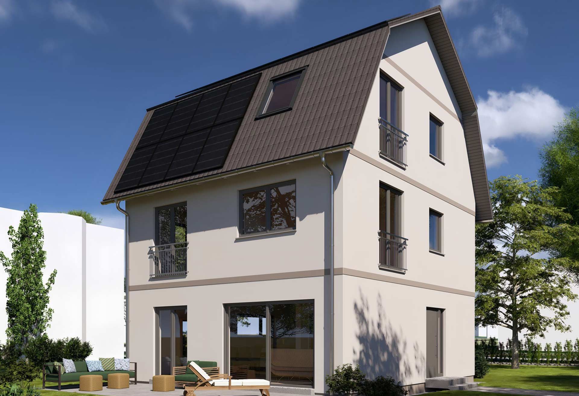 Besonderes Haus mit Mansarddach: Baustellenbesichtigung in Kleinmachnow