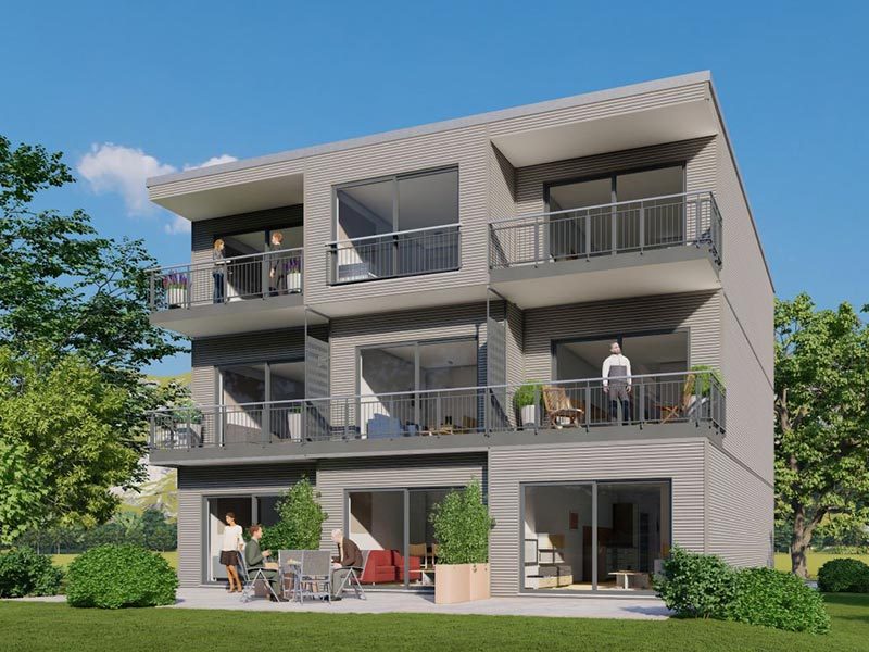 Modulhaus mit 9 Single Wohnungen