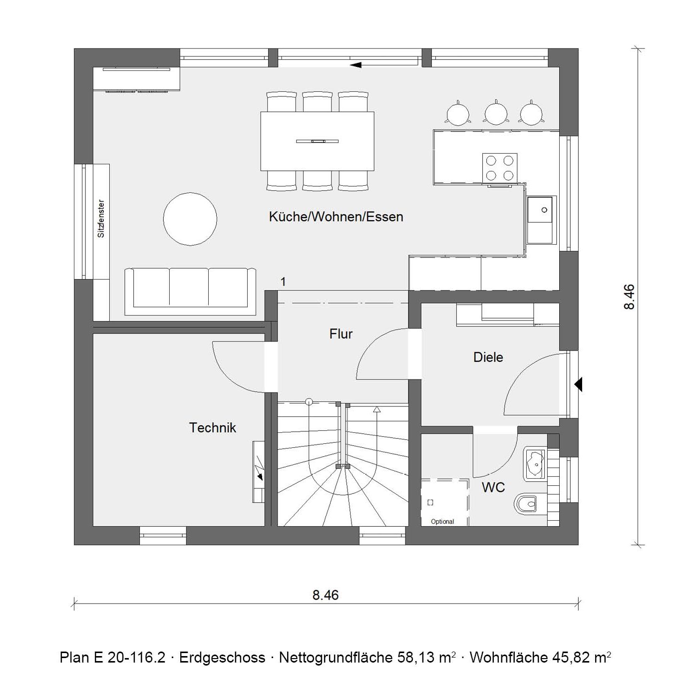 Raumwunder im Bauhausstil - Erdgeschoss