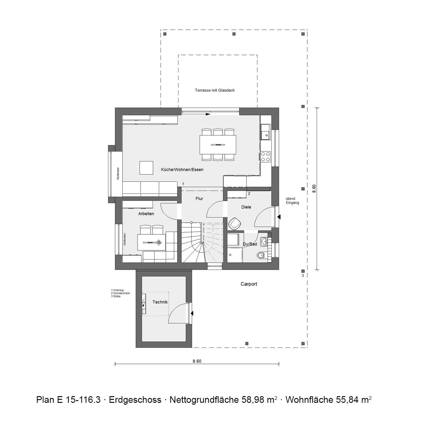 Schwörer-Musterhaus Ulm Erdgeschoss