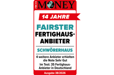 SchwörerHaus: Auch 2026 zum 14. Mal in Folge Fairster Fertighausanbieter